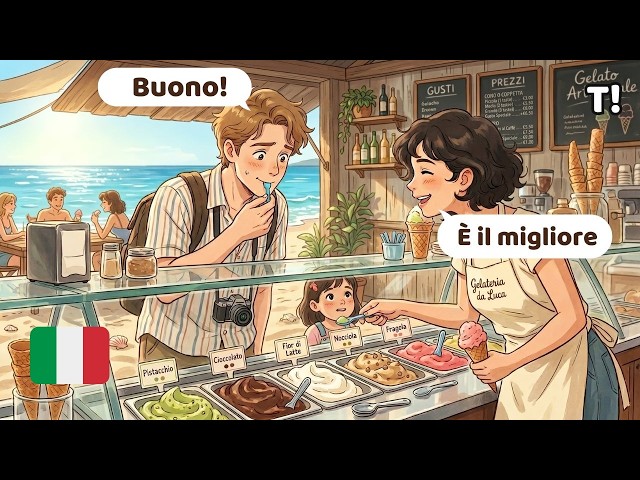 Learn Italian at the Beach 🇮🇹 | Real Italian Conversation for Beginners (A1–A2)