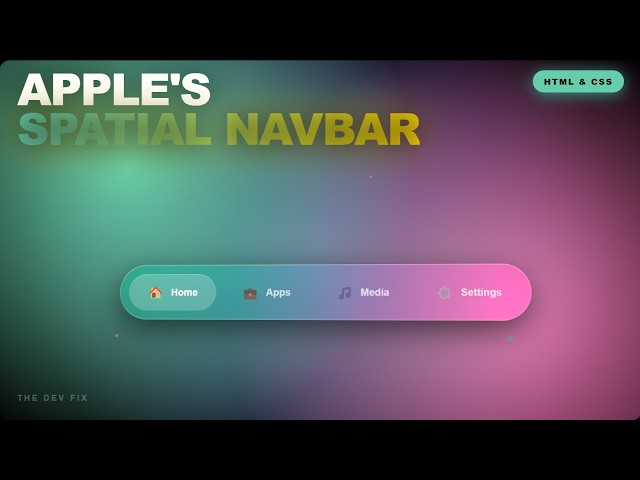I Rebuilt Apple's Vision Pro Navbar in Pure CSS