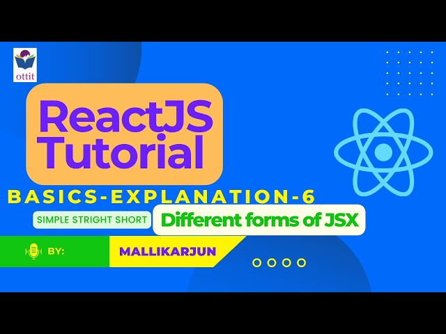 React JS tutorial for beginners step by step in Telugu | Different form of JSX | Ottit