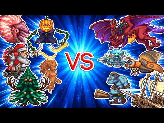 MINI-BOSSES vs EVENT BOSSES - Terraria Bosses Fighting Each Other!