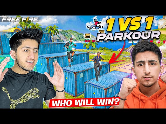 1 Vs 1 In Hardest Parkour Challenge Free Fire Funny Craft land Mode😂