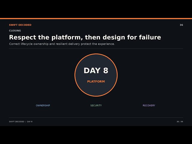 Swift Interview Prep Day 8: UIKit Lifecycle, Security, Top K & Video Streaming