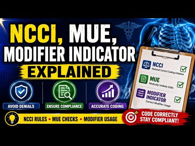 NCCI, MUE & Modifier Indicator Explained  Medical Coding Training Medical Coding Training