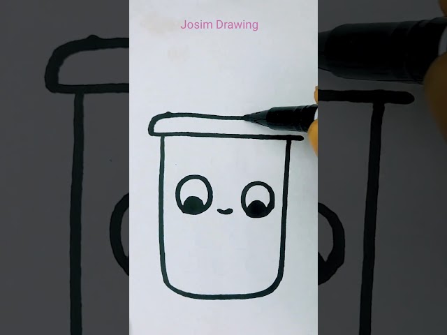 HOW TO DRAW A KAWAII MILKSHAKE | BUBBLE 🧋 TEA