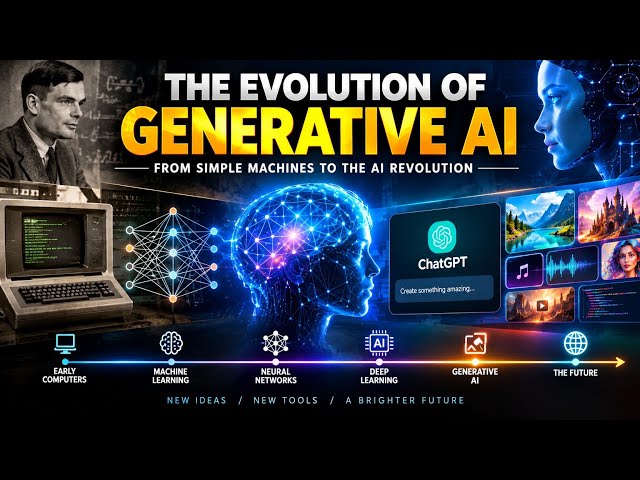 👍🏽The Evolution of Generative AI | From Simple Machines to the AI Revolution💯👍🏽