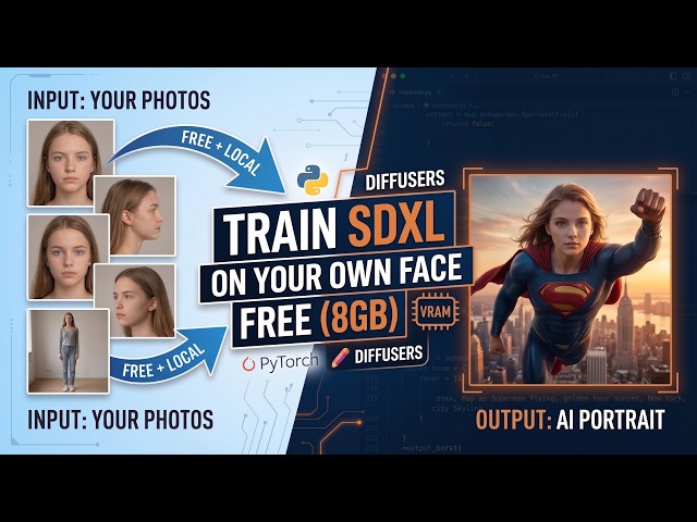 Train SDXL On Your Own Face Free 8GB