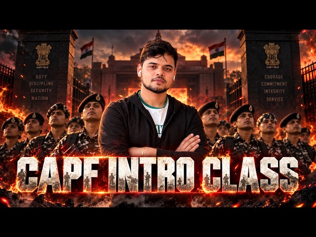 Clear CAPF 2027 in 1st attempt. CAPF 2027 Intro Class.