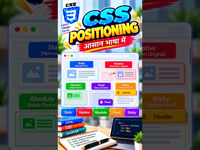 CSS Positioning  एलिमेंट्स को सही जगह कैसे सेट करें