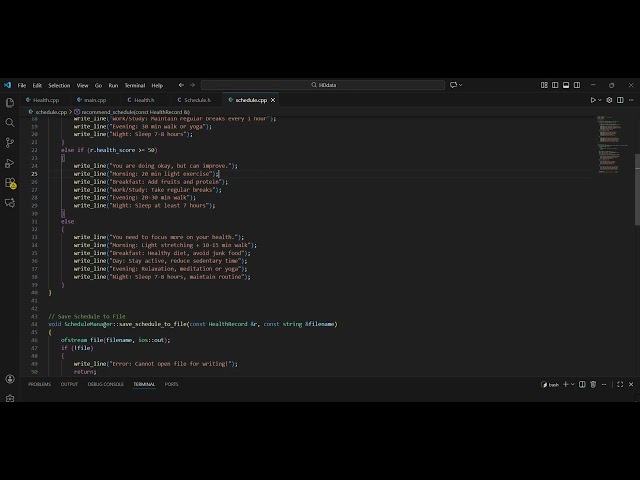 Build a Health Manager in C++ | BMI, Schedule, File Saving & AI Integration