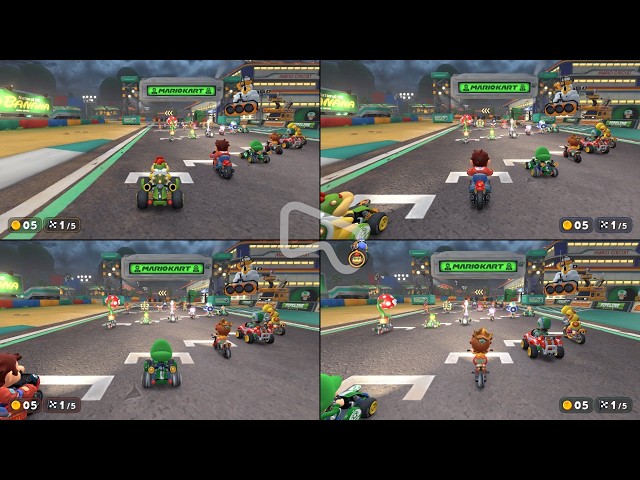 Mario Kart World Update 4-Player Split Screen *SNES Tracks* Local Co-Op Switch 2!