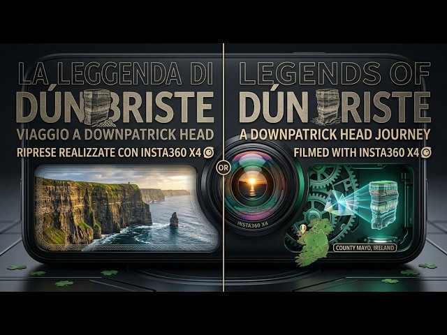 Cosa succede quando l'Oceano spezza una scogliera? (Downpatrick Head) Insta 360