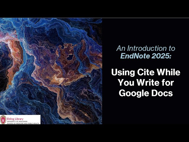 EndNote 2025 Cite While You Write for Google Docs