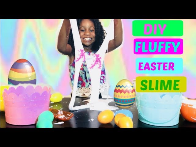 Making The best Easter Fluffy Slime
