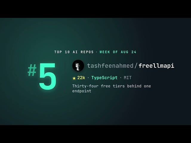 Top 10 AI GitHub Repos This Week — Week of Aug 24