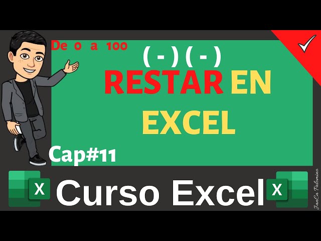 CX#11 👉 COMO RESTAR EN EXCEL con Formula 👉 Curso de Excel Básico
