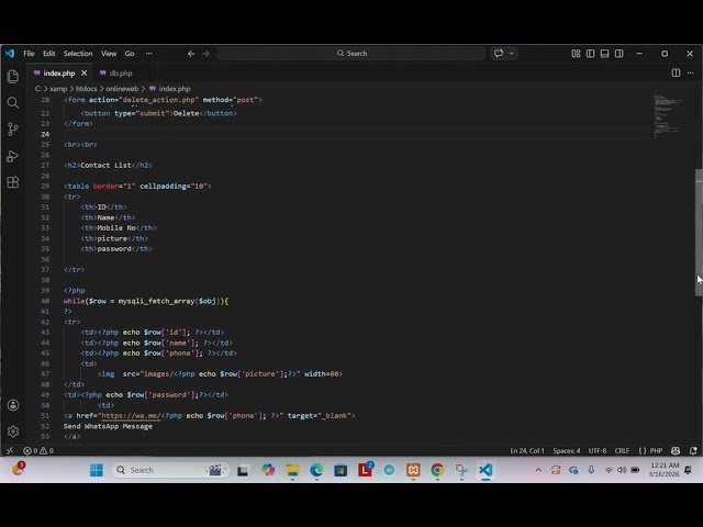 CRUD by using PHP and Html