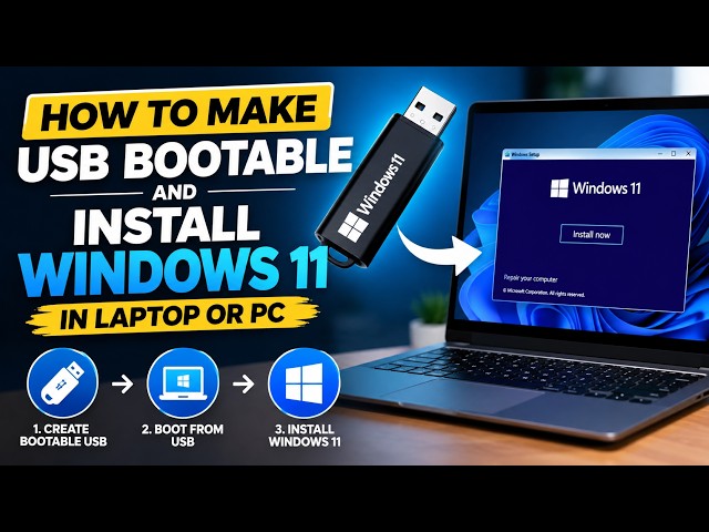 How to Make a Bootable USB & Install Windows 11 on Laptop or PC | Complete Guide