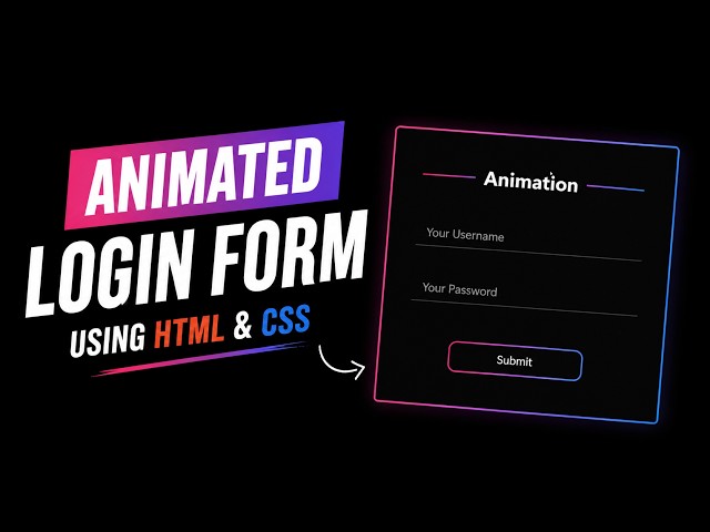🔥 Create INSANE Animated Form Inputs with HTML & CSS | Modern UI Tutorial