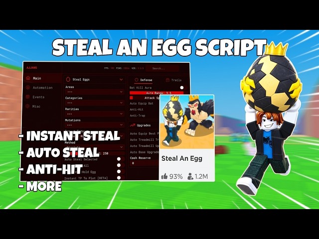 Steal An Egg Script - STEAL EGGS, INVISIBILITY, INSTANT STEAL & MORE | PASTEBIN (MOBILE & PC)