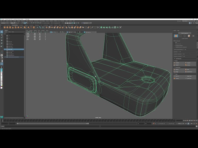 Creating a high poly mesh from a low poly mesh in Maya.