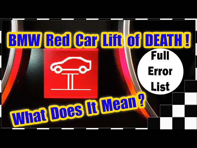 🚨 BMW Red Car lift of Death! (CC-ID Error) Decode & Fix! Red or Orange Car On Lift warning message 🚗