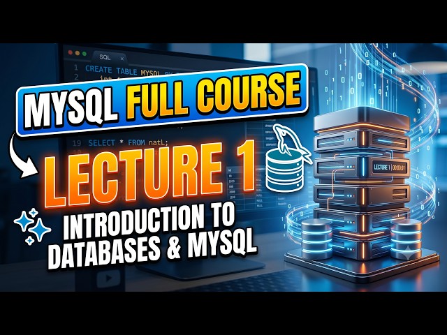 Introduction to MySQL & Databases | Relational Database Management Systems (Lecture 1)