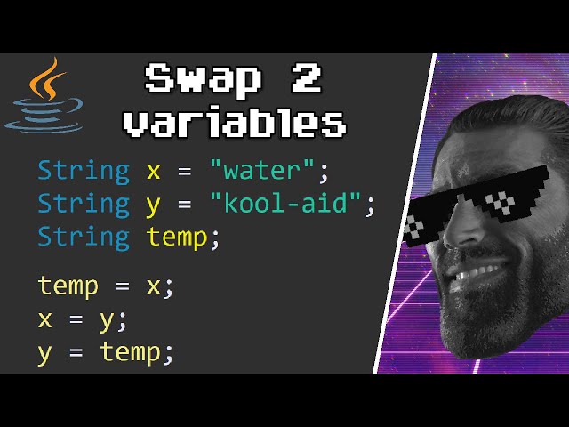 How to swap 2 variables (real life example) 🥤