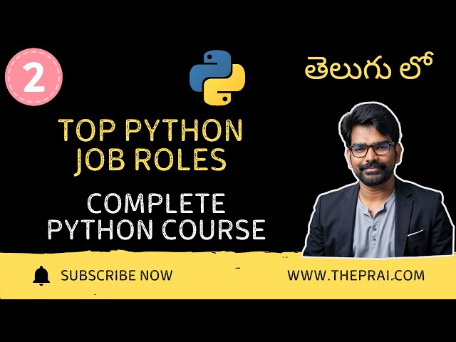 Top Python Job Roles Explained in Telugu | Python Tutorial for Beginners Part 2 | JP NaN