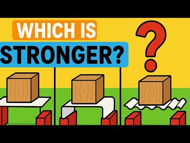 Which Paper Bridge is the Strongest? | Flat vs Folded vs Corrugated 