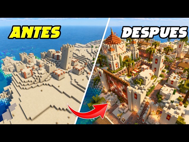 I built the most COMPLETE UPGRADED DESERT VILLAGE in Minecraft survival ⛏ #minecraft #survival
