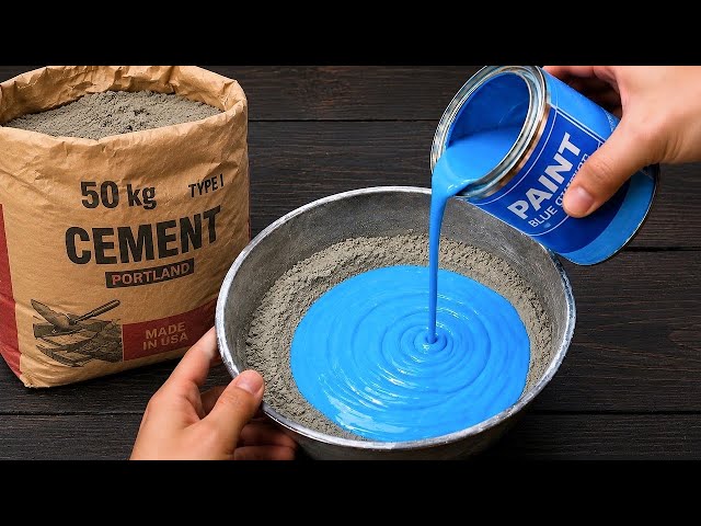 Pour PAINT into CEMENT😱! Every house needs this and no one does it! Creation Daily