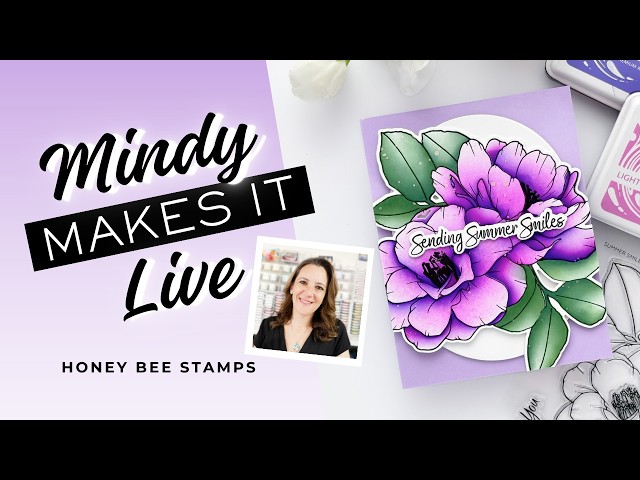DIY Floral Card with Coordinating Stamps & Stencils | Honey Bee Stamps