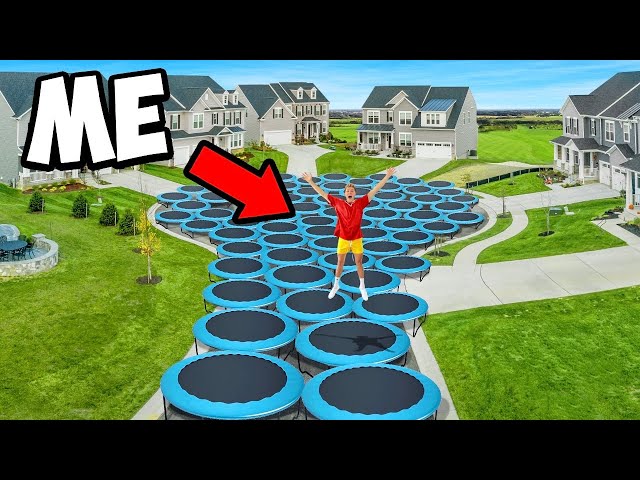 I Filled my Neighborhood with Trampolines!