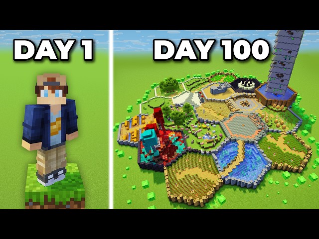 I Survived 100 Days in Hardcore Superflat