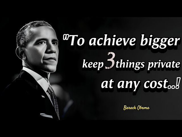 Barack Obama Quotes: Motivation And Inspiration | Life lessons For Youth To Get Success
