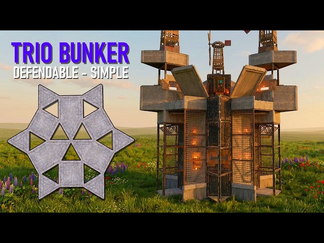 Rust Solo/Duo/Trio Bunker Base Design (Perfect Trio Bunker Base Design in RUST) Rust 2026