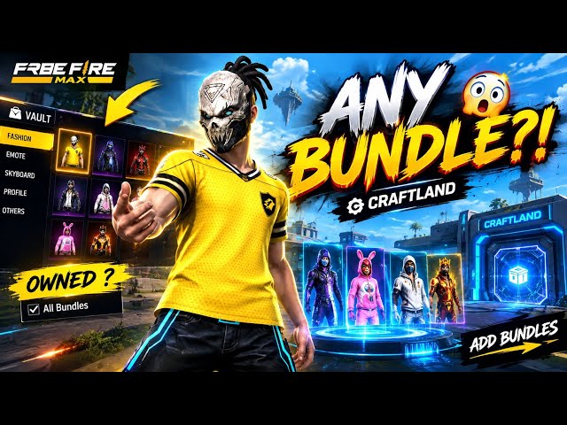How to Add ANY Bundle in Your Craftland Map! 😱 | Free Fire Craftland Tutorial