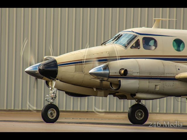 Beechcraft King Air A90  Start-Up and Taxi (Cockpit View)