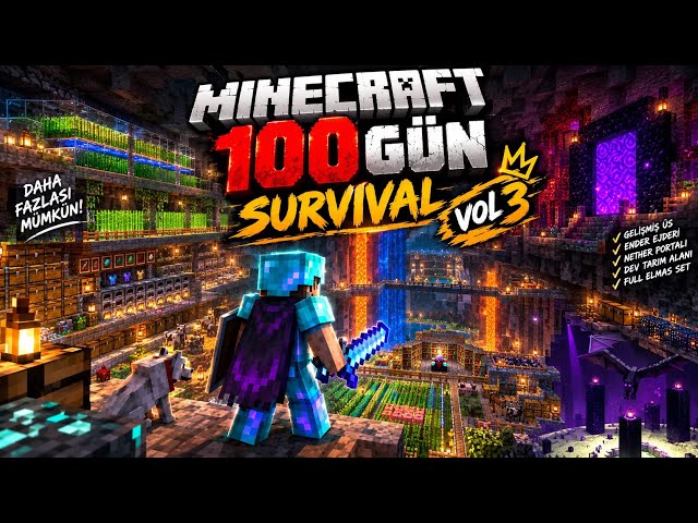 MİNECRAFT SURVIVAL 100 GÜN HAYATTA KALMA vol.3