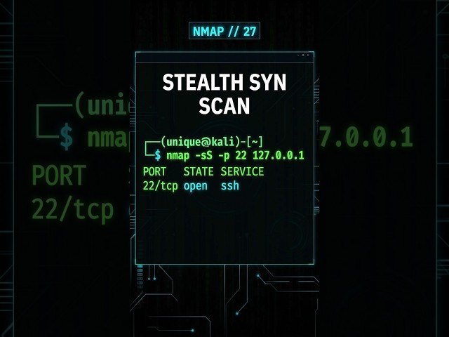 How to Run a Stealth SYN Scan with Nmap #27