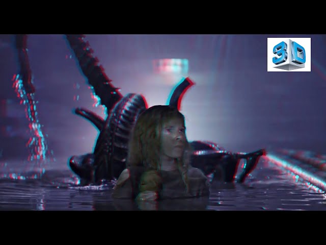 Aliens  Real 3D Conversion (Newt gets Taken Scene) SBS 4K 3D