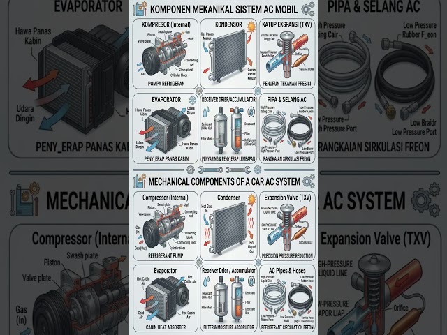 ac mobil | komponen ac mobil, belajar ac mobil, car ac
