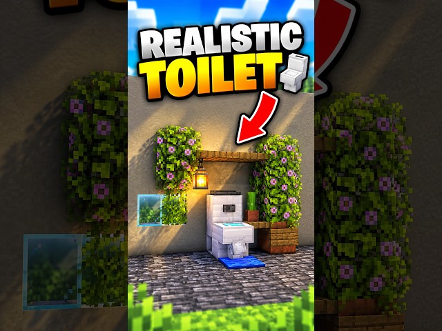 Minecraft Realistic Bathroom Trick 🚽 #minecraft #minecrafttutorial #minecraftrealistic