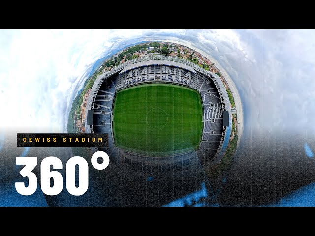 Gewiss Stadium is ready for the final push 🏟️🔥 Panoramic view of #Atalanta's stadium 🔄