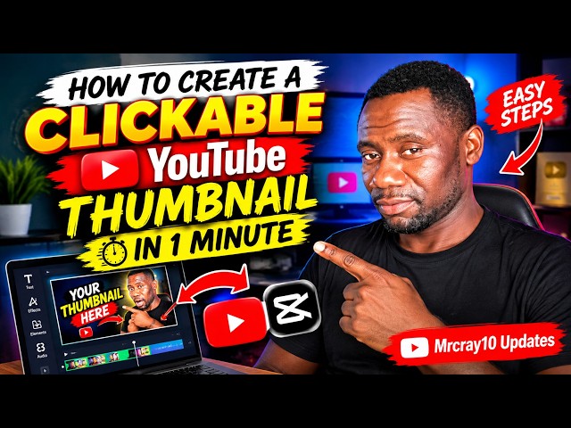 How to Create a YouTube Thumbnail in 1 Minute | Easy Thumbnail Tutorial