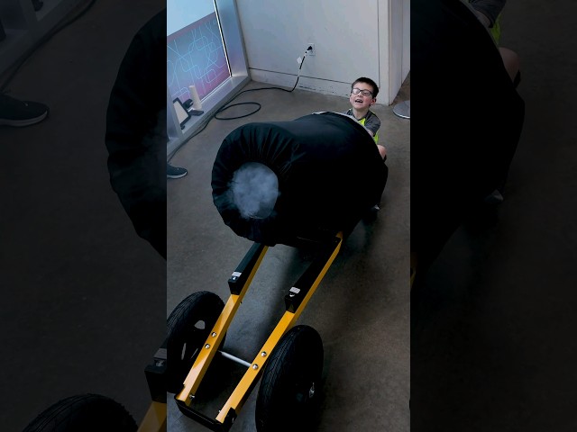 We built an air vortex cannon #stem #shorts