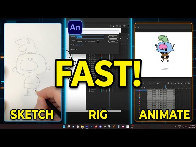 Turn Your Sketch Into Animation FAST! [Adobe Animate Guide 2026]