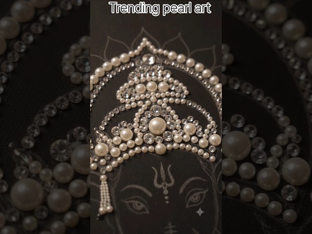 trending pearl art ganpati potrait #diy #pearl #pearlart #craft #viralart