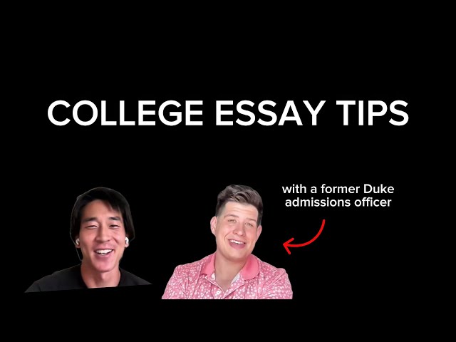 How To Write College Essays