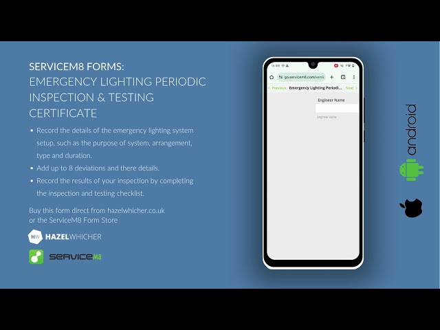 ServiceM8 Forms - Emergency Lighting Periodic Inspection & Testing Certificate